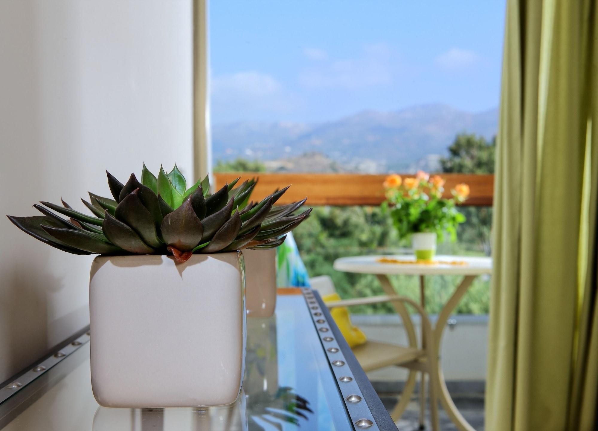 Sitia Beach City Resort & Spa Dış mekan fotoğraf A smart planter